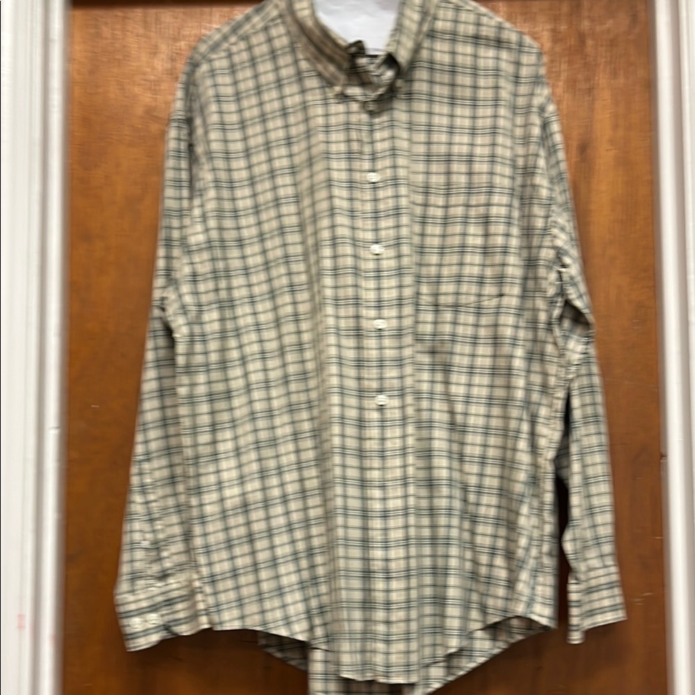Jacob Tan and Blue Casual Button Down Shirt